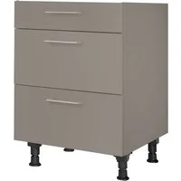 nobilia® Unterschrank "Laser", vormontiert, mit höhenverstellbaren Sockelfüßen, in den Breiten 30, 45, 60 und 90 cm, mit Schubkasten und Auszügen
