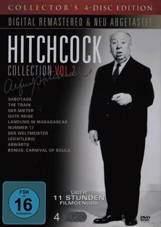 Alfred Hitchcock : Landung in Madagascar - Der Weltmeister - Sabotage - Gute Reise - Nummer 17 - 39 Stufen - Der Mieter - Leichtlebig - Abwärts - 4DVD Steelbox