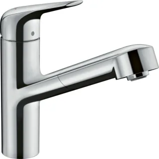 hansgrohe Focus M42 Küchenarmatur 150 71814000 mit Ausziehauslauf, chrom, 1 jet