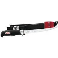 Rapala Fischfiliermesser Rapala Soft Grip Fillet Filetiermesser, Scheide aus Kunstleder, Thermoplastischer weicher Griff