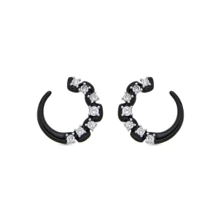 Luxenter Ohrringe aus 925er Sterlingsilber mit Zirkonia, rhodiniert – Dekbu