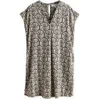 Next Minikleid Kurzärmeliges Kaftan-Minikleid, Kurzgröße (1-tlg)