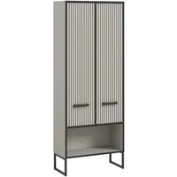 xonox.home Hochschrank Kaschmir Nachbildung Softclose Melamin Modern 59x159x32 cm