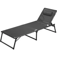 Livarno home Gartenliege Livarno Home Dreibeinliege Gartenliege mit Kopfpolster Atlanta Stah