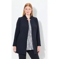 Ulla Popken Sommerjacke Acetat-Blazerjacke Stehkragen Hakenverschluss