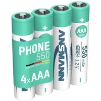 ANSMANN AG Telefon Akku AAA, 4 Stück, 550mAh 1,2V, DECT Akku 550 mAh (1.2 V)