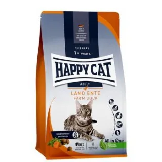 HAPPY CAT Culinary Trockenfutter Katze, Adult, Land-Ente 2x4 kg