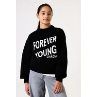 Garcia Rundhalspullover mit Schriftzug for GIRLS