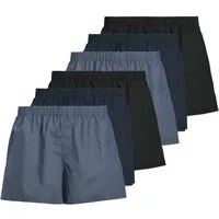 Jack & Jones Boxershorts 6er Pack Milano (Spar-Set, 6-St) Boxershorts - Baumwolle - ohne Eingriff - Atmungsaktiv
