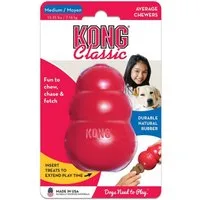 KONG Kauspielzeug KONG Classic M, rot, Kauspielzeug aus Naturkautschuk für Hunde
