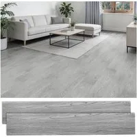 BlingBin Vinylboden Klebevinyl in Holzoptik, selbstklebender Vinylboden, 36 Dielen für 5m², Verschleißfest, Wasserabweisend, PVC, 1er Set, 36tlg, 91,4 x 15,24 cm, 2 mm, Vinyl Bodenbelag, einfache Verlegung