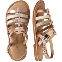 vertbaudet Riemchensandalen aus Leder Mädchen Sandale