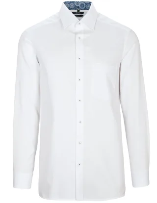COMMANDER Finest Clothing - Modernes Hemd Richard bügelfrei 100 00 white - Gr. - 46