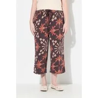 Ulla Popken Culotte Culotte Palmen weites Bein Elastikbund