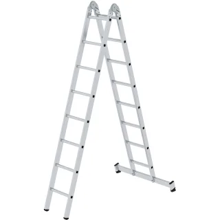 Munk Klappleiter 2-teilig mit nivello®-Traverse - 032216