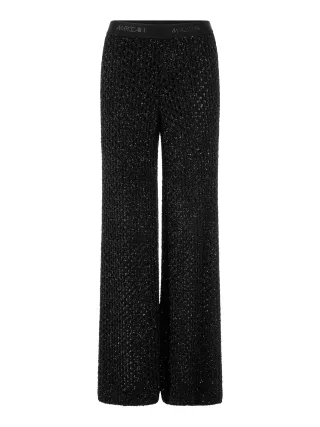 Marc Cain Collections - Hose WELKOM Wide Fit Knitted in Germany black - Gr. - 38
