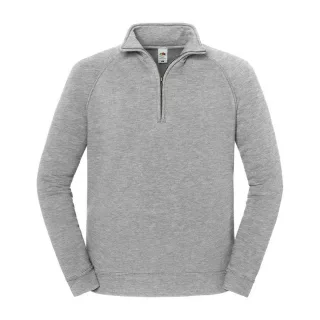 Fruit of the Loom - "Iconic Premium" Sweatshirt für Herren/Damen Unisex, mit kurzem Reißverschluss (Sportliches Heather)