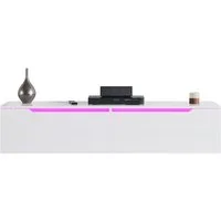 SONNI Lowboard TV Schrank TV Board Lowboard Hängend Weiß, TV Schrank