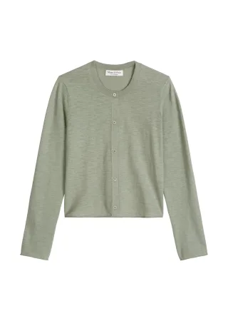 Marc OPolo Casual - Slub-Cardigan regular fresh sage - Gr. - M