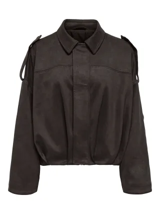 ONLY - ONLMOON-STINA FAUX SUEDE BOMBER PNT NOOS Chocolate Torte - Gr. - M