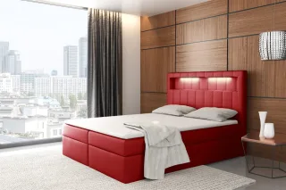 Boxspringbett Schlafzimmerbett STORM 140x200cm inkl.LED