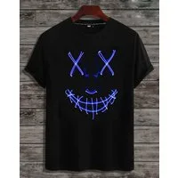 RMK T-Shirt Print-Shirt T-Shirt Herren Shirt Basic Vintage Smile Smiley aus Baumwolle