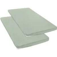 OTTO home Spannbettlaken Topper Basic, in Gr. 90x200, 140x200 oder 180x200 cm, Baumwoll-Jersey, Gummizug: rundum, (2 Stück), Baumwolle, Matratzen bis 8 cm Höhe, Bettlaken, Spannbetttuch, Laken