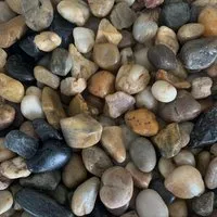 Dragimex Kieselsteine FLUSSKIESEL, Kieselsteine KLEIN gemischt 5-20mm in Dose. 800g.