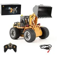 Esun RC-Auto Radlader Ferngesteuert Bagger,2,4GHz RC Bagger Baustellen-Fahrzeug, Sandkasten Spielzeug, Kinder Spielzeug ab 8 9 10 11 12 Jahre Jungen