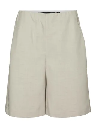 VERO MODA - VMNANCY HW LOOSE BERMUDA SHORTS silver lining - Gr. - 38