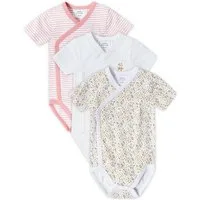Stellou & friends Kurzarmwickelbody Baby Set (3tlg) - kuschelweiches Kurzarm-Wickelbody Set Jungs Mädchen (Set, 3er-Pack) Baby Set (3tlg) - kuschelweiches Kurzarm-Wickelbody Set Jungs Mädchen
