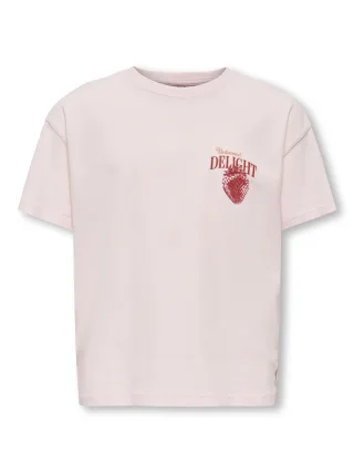 KIDS ONLY - KOGSARA LIFE SS PRINT WASHED TOP JRS Barely Pink - Gr. - 128