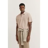 bugatti Poloshirt aus Baumwoll-Leinen-Mischung