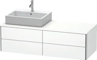 Duravit XSquare Konsolenwaschtischunterbau wandhängend Weiß Supermatt 1400x548x400 mm - XS4913L8484 XS4913L8484