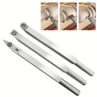 1PCS Carbide Tool Blade for Wood Lathe Turnings Includes 1PCS Tool Holder and Carbide Blades 11mm Square 12mm Round and
