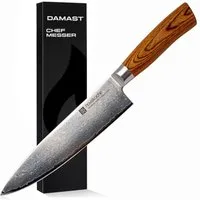 LIVINA HOME Damastmesser Profi Chefmesser mit scharfer 20 cm Klinge aus 67 Lagen, Damaststahl, Damast Messer Japanischer Art, Geschenkbox, Oster Deal Sale!