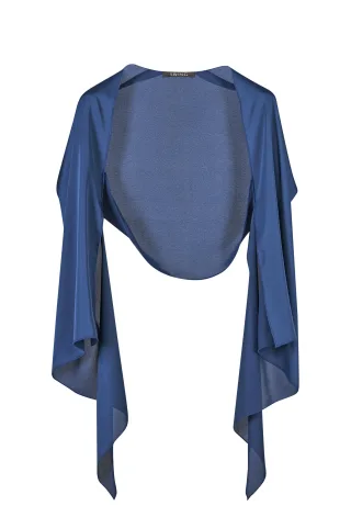 SWING - Stola aus nachhaltigem Satinchiffon majorelle blue - Gr. - L