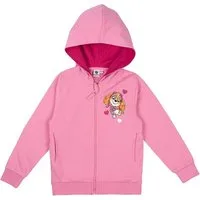 PAW PATROL Sweatshirt Sweatjacke für Mädchen – Pinker Kapuzenpullover mit Reißverschluss