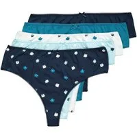 Ulla Popken Slip Strings 5er-Pack Millefleur/einfarbig