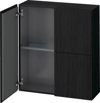Duravit L-Cube Halbhochschrank Eiche Schwarz Matt 700x243x800 mm - LC116701616 LC116701616