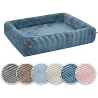 SABRO Hundekorb KUDDE Orthopädisch - Waschbar & Wasserabweisend - Ergonomisch aus, Cord, Premium Hundebett mit wechselbarem Bezug für jede Hundegröße