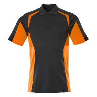 MASCOT Herren Polo-Shirt ACCELERATE SAFE Schwarzblau / Hi-vis Orange 5XL - 22083-771-01014-5XL