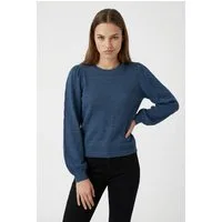 Vero Moda Strickpullover VMLIMONE LS O-NECK PULLOVER BOO mit Lochmuster