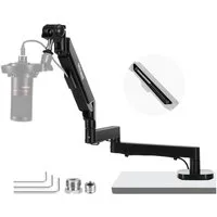Neewer Mikrofonständer MS002 Mikrofonarm mit pneumatischer Dämpfung, 360° schwenkbarer, (Packung), Tischhalterung C-Klemme, für Shure Gaming Streaming Podcast Mikrofone
