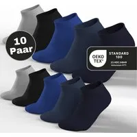 MEDOLY Sneakersocken Premium Sneaker Socken 80% Baumwolle (10 Paar) Herren & Damen mit Komfortbund & Nahtlos - ohne Gummidruck