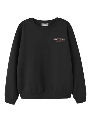 NAME IT - NKFOMONO LS NREG SWEAT BRU BOX Black - Gr. - 140