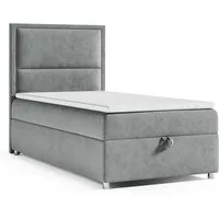 Best for Home Boxspringbett K-11 SINGLE mit Bettkasten, Bonellfederkern, Komfort Topper H3 (Hotelbett, Einzelbett, Kinderbett, Juniorbett, 5-St., 70x200 80x200 90x200 100x200 cm), Einzelbett mit integriertem Stauraum, gepolstertem Kopfteil
