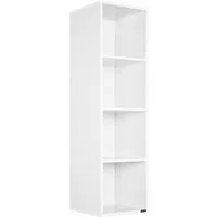 Casaria Bücherregal Skylar, 4 Fächer 106 x 30 x 30 cm Kippschutz Bodenschoner 40kg Belastbarkeit