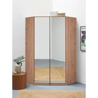 rauch Eckschrank Kleiderschrank Schrank Garderobe Wäscheschrank VANDOR voll ausgestattet, viel Stauraum, Spiegel vollflächig MADE IN GERMANY