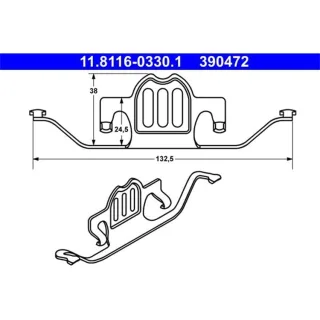 ATE Feder f?r Bremssattel BMW E60 E61 E70 F15 F85 E71 E72 F16 F86